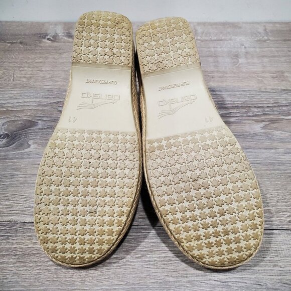 Dansko Women's Victoria Vegan Green Grass Canvas Classic Clogs Sz 41 US 10.5-11 - Picture 7 of 15